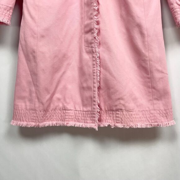 Esprit Trench Coat Jacket Size‎ M Bubblegum Pink Twill Mid Length Barbiecore Y2K - Picture 4 of 16